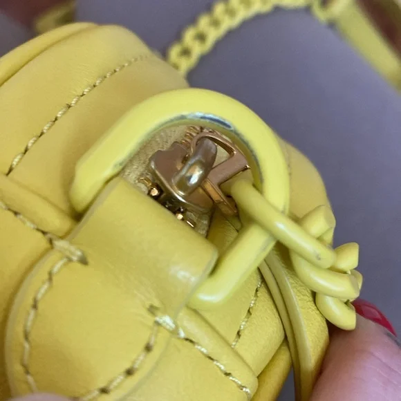 Tory Burch Yellow Quilted Crossbody Bag - Picture 7 of 11